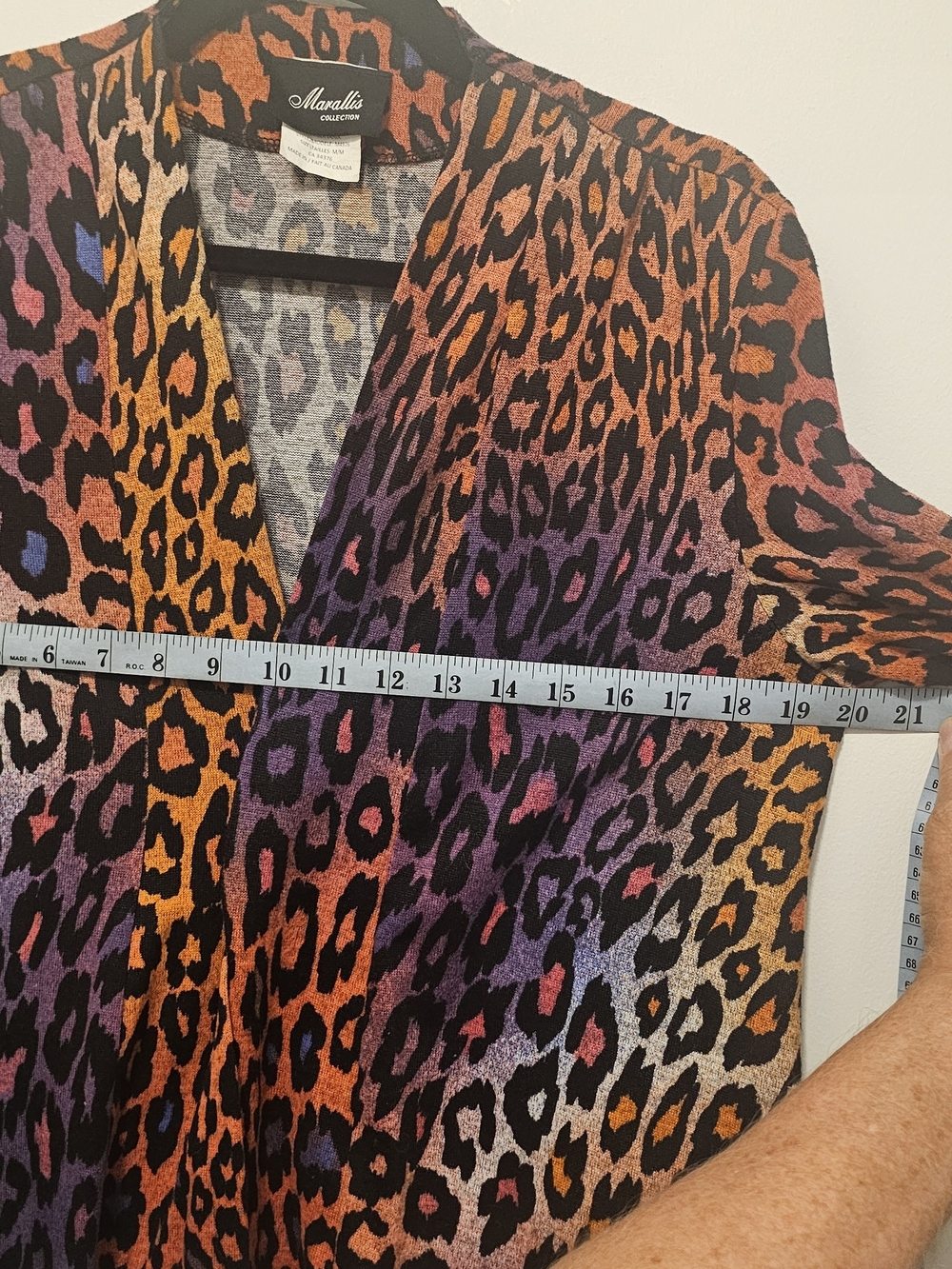 Multi-Color Leopard Print Open-Front Cardigan - Picture 3 of 4